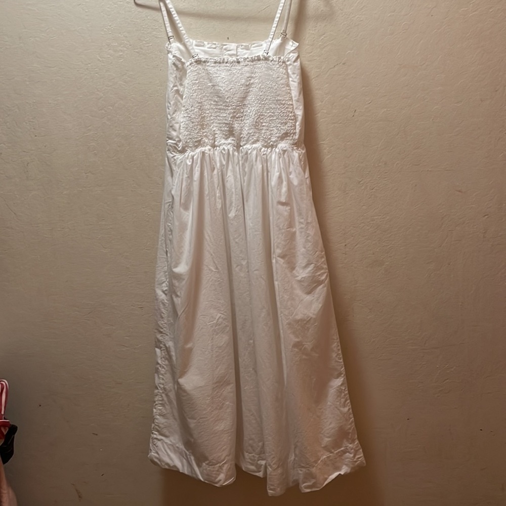 Free People Lilah White Pleated Midi Tube Dress Size Large - Picture 8 of 15